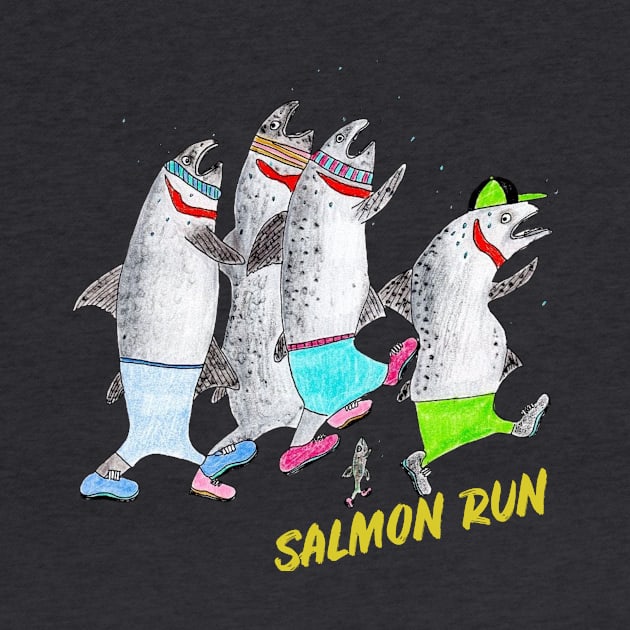 Salmon Run by Doodle Dandies